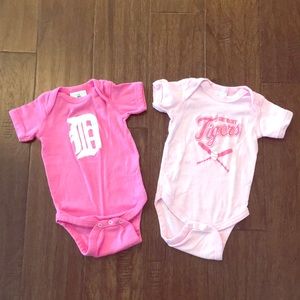 Set of 2 Detroit Tigers Onesies